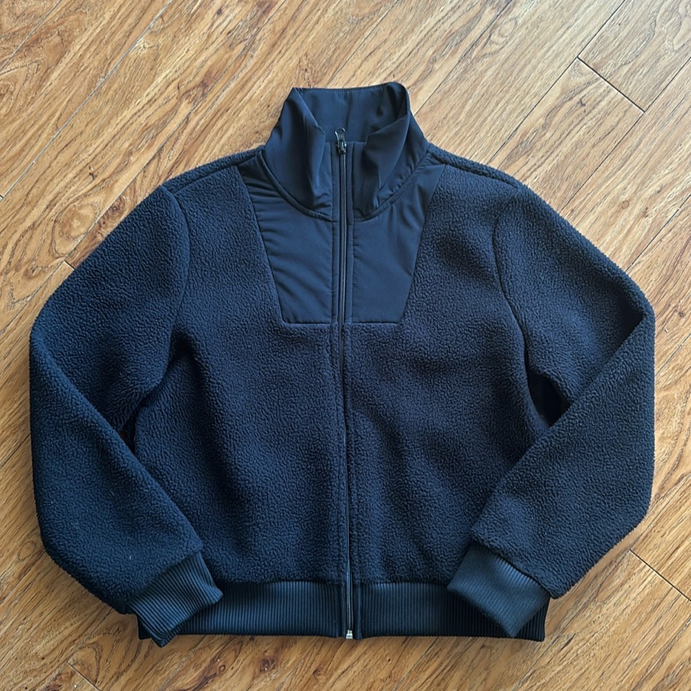 Joe Fresh Athletic Teddy Fleece Zip Up Sweater Jacket